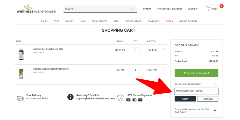 guide on how to apply a discount voucher to your order