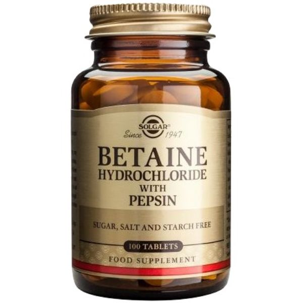 Solgar Betaine Hydrochloride with Pepsin 100s