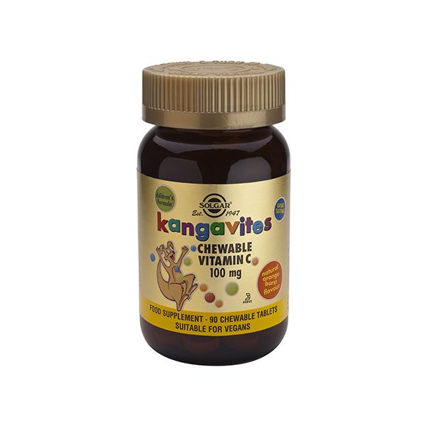 Solgar Kangavites Chewable Vitamin C 100 mg 90s