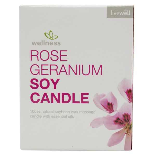 Wellness Rose Geranium Soy Candle 200g