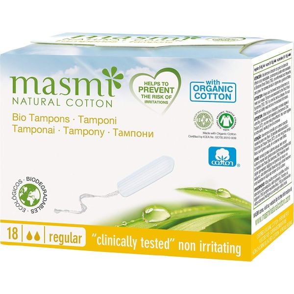 Masmi - Organic Cotton Tampons Regular 18s