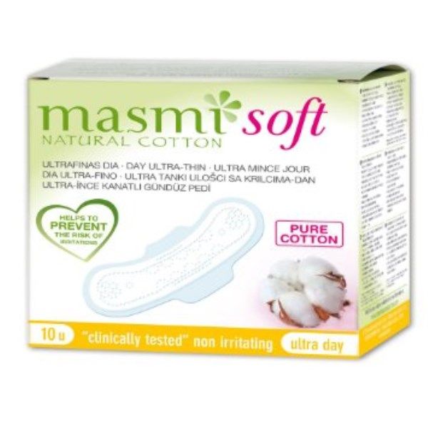 Masmi - Ultrathin Pads Natural Cotton Soft Day W/Wings 10s