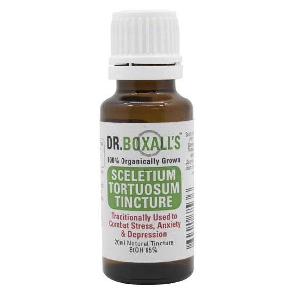 Dr Boxalls Sceletium Tortuosum Tincture 20ml has been traditionally used in the treatment of stress, depression and anxiety. 