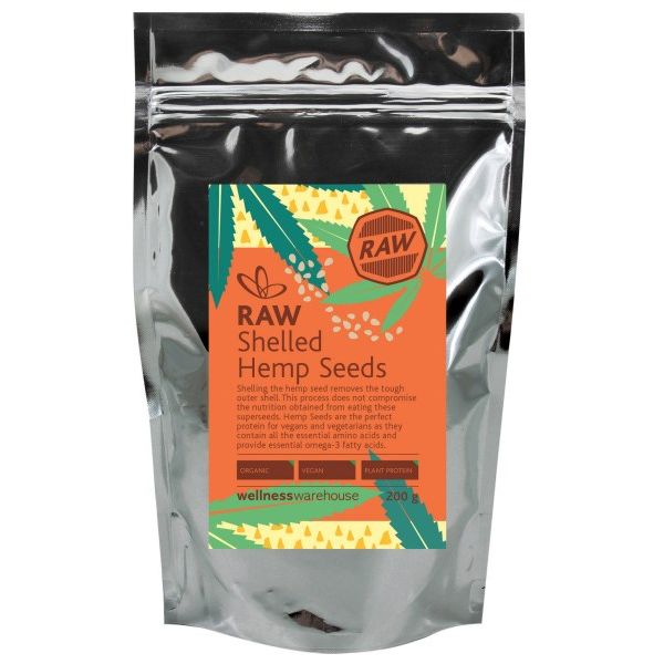 Wellness Organic Raw Shelled Hemp Seeds 200g