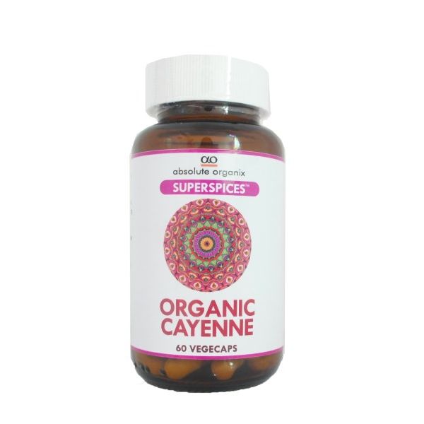 Absolute Organix Superspices Organic Cayenne Vegicapsules 60s