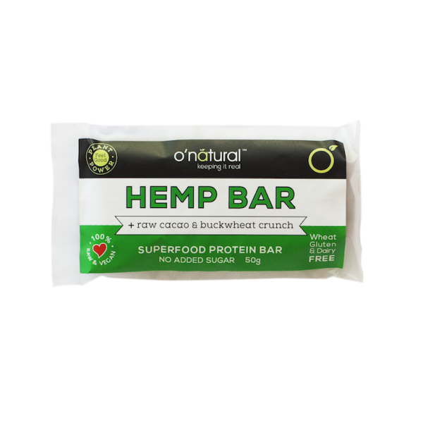 O' Natural Hemp Superfood Energy Bar 50g