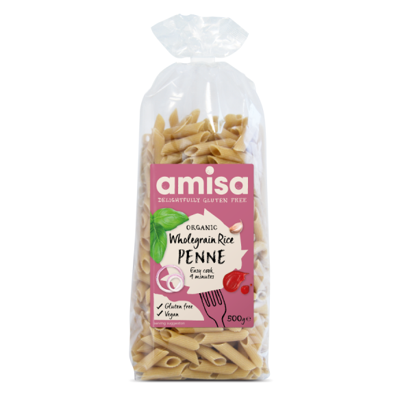#Amisa - Penne Pasta Wholegrain Rice Organic Gluten Free 500g