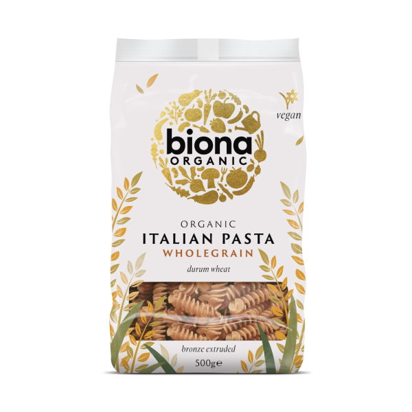 #Biona - Fusilli Pasta Wholewheat Organic 500g
