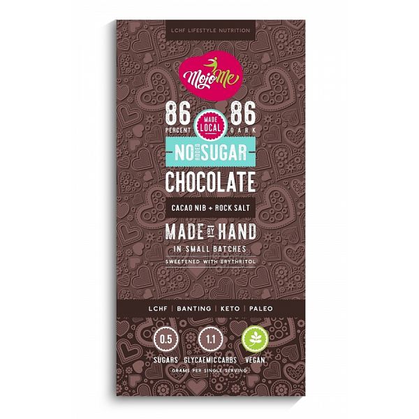 86% Dark Chocolate - Cacao Nib & Rock Salt 80g