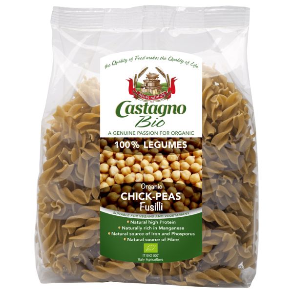 Castagno Organic Chickpea Pasta - Fusilli 250g