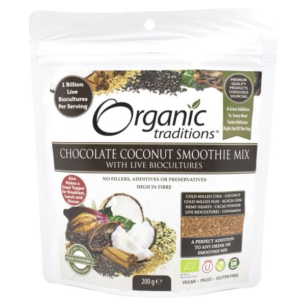 Decadent Chocolate Coconut Probiotic Smoothie Mix 200g