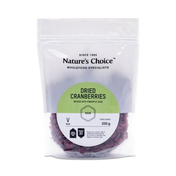 Natures Choice - Cranberries Dried 250g