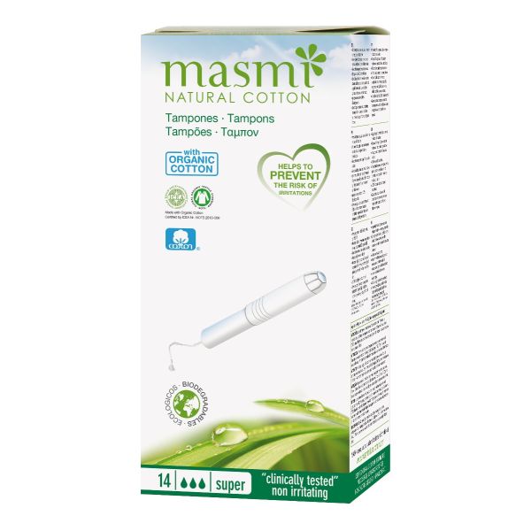 #Masmi - Organic Cotton Applicator Tampons Super 14s