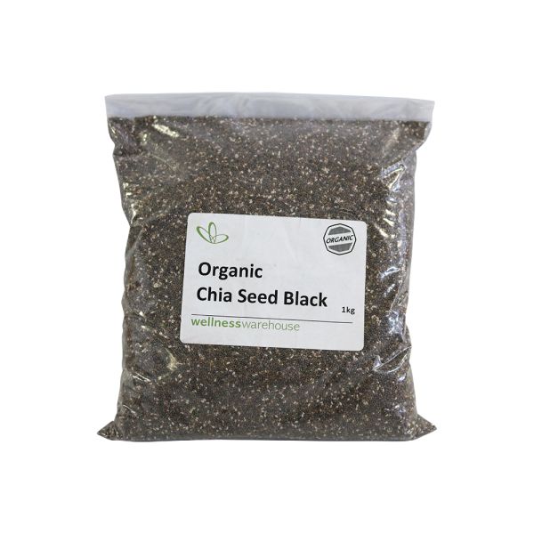 Wellness Bulk Organic Chia Seed Black 1kg