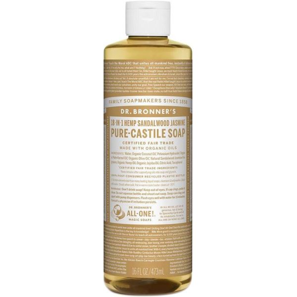Dr Bronner Pure Castile Liquid Soap Sandalwood Jasmine  473ml