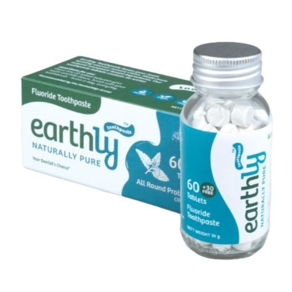 Earthly - Toothpaste Tablets All Round Protection 60s + 30 Free