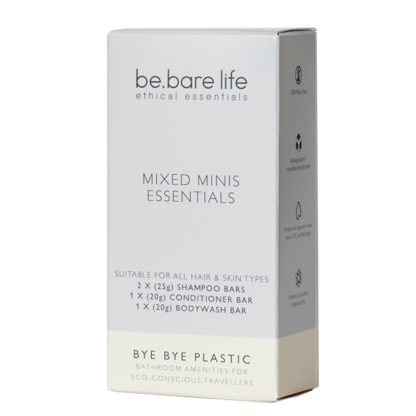 #Be Bare - Mixed Mini Essentials 2 Shamp, 1 Cond, 1 Body Wash 4s