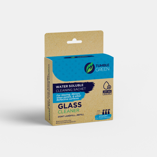 #Tumble Green - Glass Cleaner Sachet 3pk