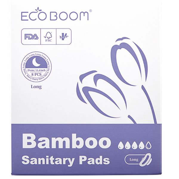 #Eco Boom - Bamboo Sanitary Pads - Night 8s