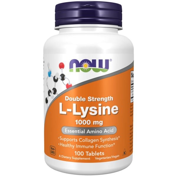 NOW - L-Lysine 1000mg Double Strength 100s