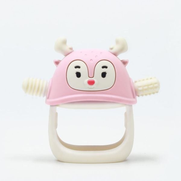 Smily Mia - Reindeer Silicone Teether Pink