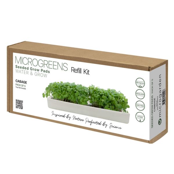 Microgarden - Microgreens Seeded Grow Pads Refill Cabage 5pk