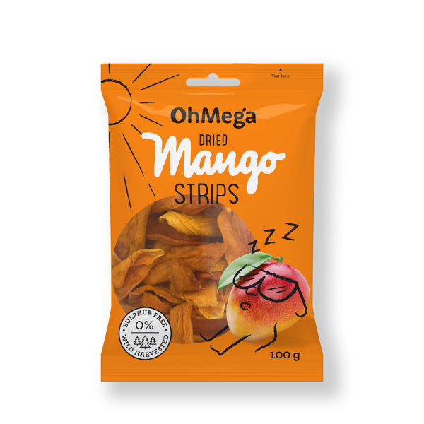 Oh Mega - Dried Mango Strips 100g