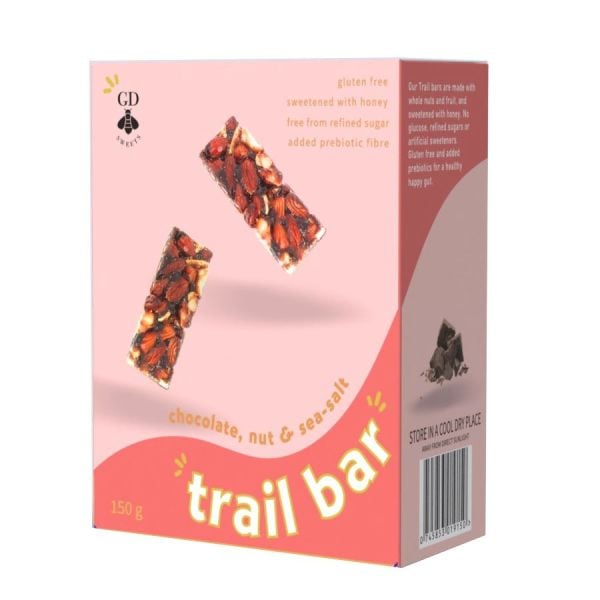 Gayleen's Decadence - Trail Bar Chocolate Nuts Sea Salt 25g