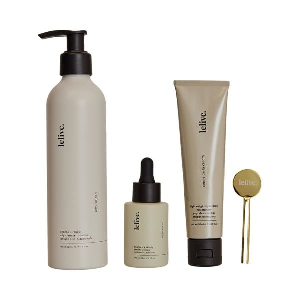 Lelive - Bestselling 3 Step Routine - Brighten, Clarify + Glow (all skin types)