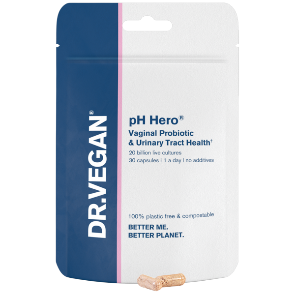 Dr Vegan pH Hero® Vaginal Health & UTI Support 30s
