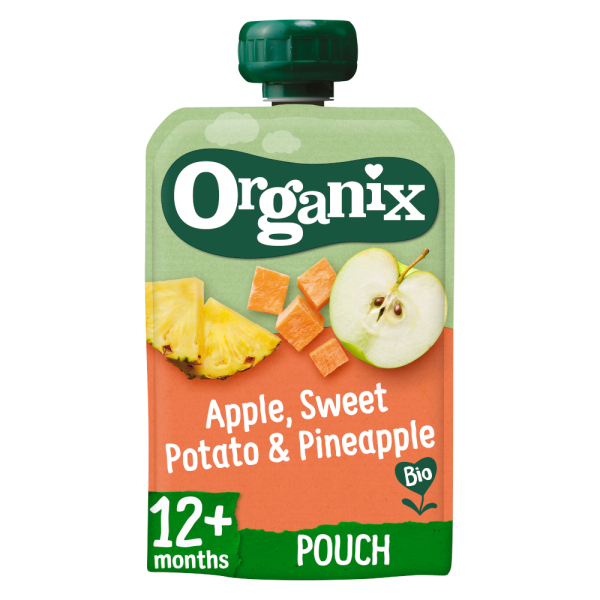 Organix - Food Pouch Apple, Sweet Potato & Pineapple 100g