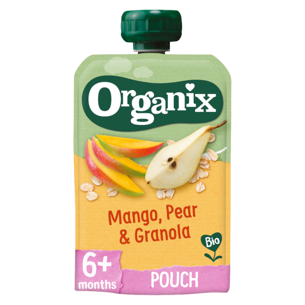 Organix - Food Pouch Mango, Pear & Granola 100g
