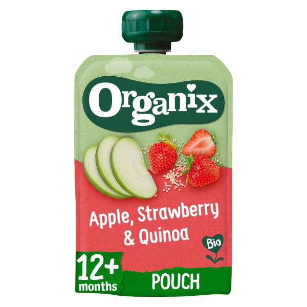 Organix - Food Pouch Apple, Strawberry & Quinoa 100g