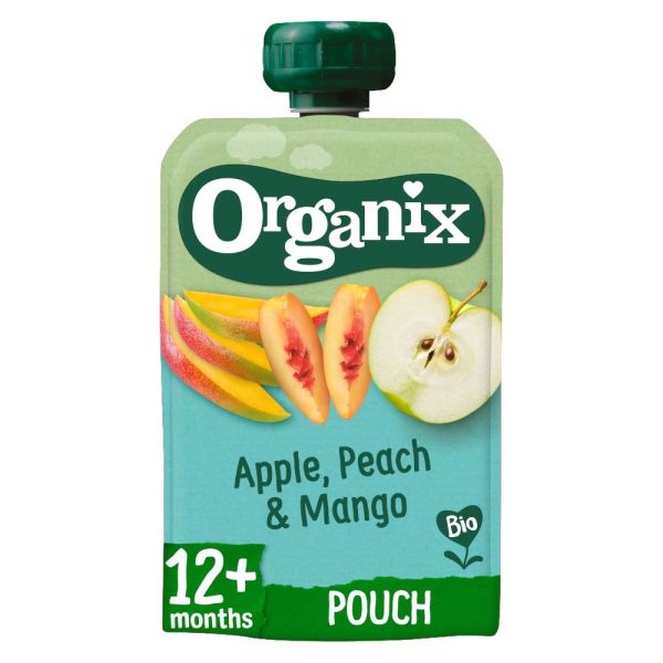 Organix - Food Pouch Apple, Peach & Mango 100g