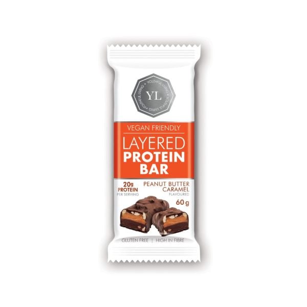 Youthful Living - Protein Bar Layered Peanut Butter Caramel 60g