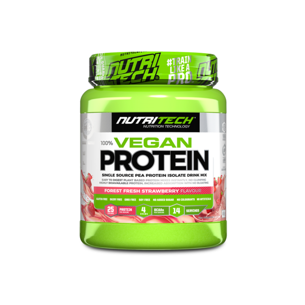 Nutritech Natural 100% Vegan Protein Forest Fresh Strawberry 454g