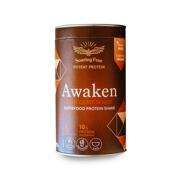 Soaring Free Protein Shake Awaken Chocolate Boost 250g