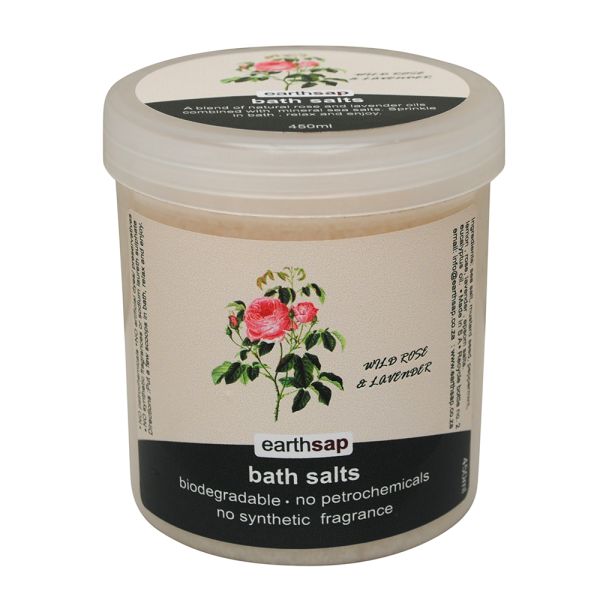 Earthsap Bath Salts Wild Rose and Lavender 