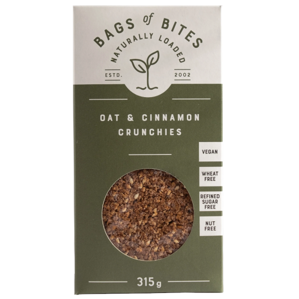 Bags of Bites Naturally Loaded Crunchies Oat & Cinnamon 315g