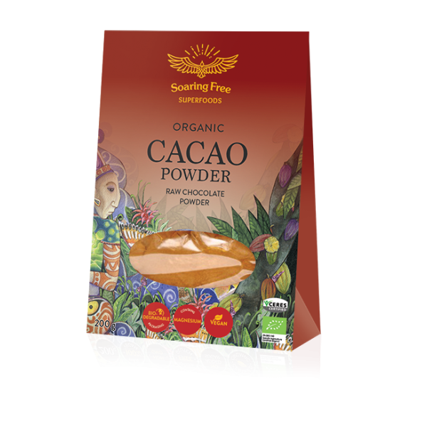 Soaring Free Organic Raw Cacao Powder 200g