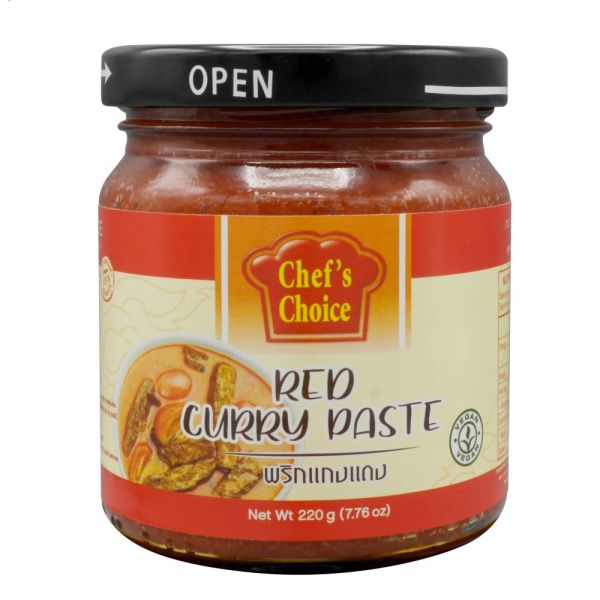 Chef's Choice Paste Red Curry 220g in a re-usable glass jar 