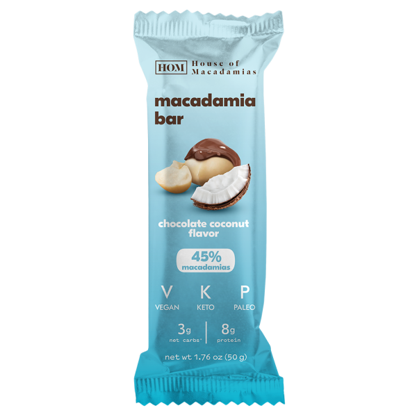 House of Macadamias Macadamia Bar Chocolate Coconut 50g