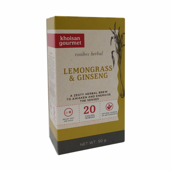 Khoisan Gourmet Rooibos, Lemongrass, Ginseng Tea 50g