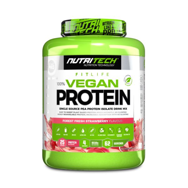 Nutritech 100% Vegan Protein Forest Fresh Strawberry 2kg