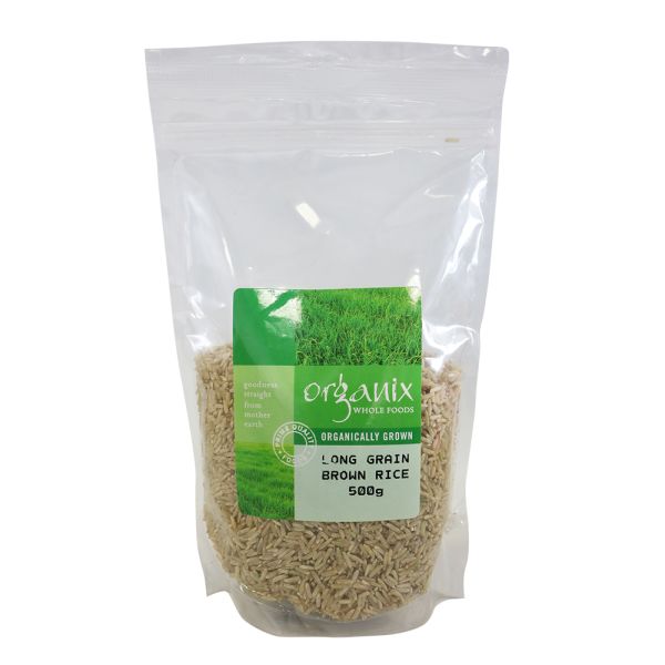 Organic Brown Rice Long Grain 500g