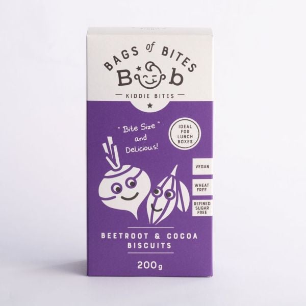 Bags Of Bites - Kiddies Biscuits Beetroot & Cocoa 200g