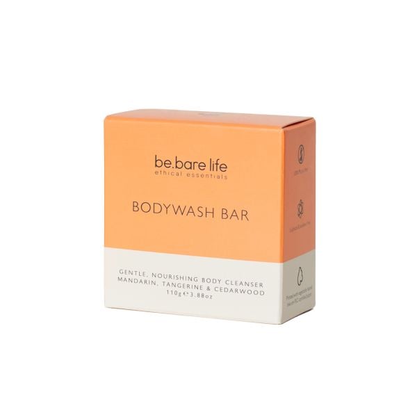 Be Bare - Body Wash Bar Mandarin, Tangerine & Cedarwood 110g
