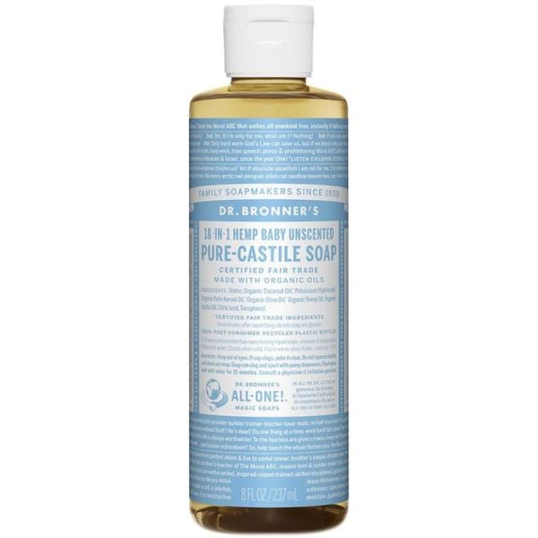 Dr Bronner - Pure Castile Liquid Soap Baby Uncented 237ml