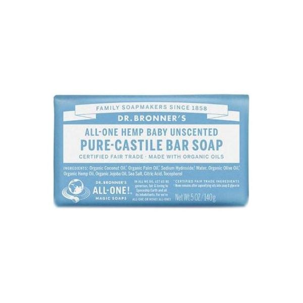 #Dr Bronner - Pure Castile Soap Bar Baby Unscented 140g