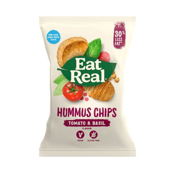 #Eat Real - Chips Hummus Tomato & Basil 45g